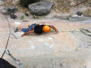 escalada en roca en el estrecho de Priego Cuenca