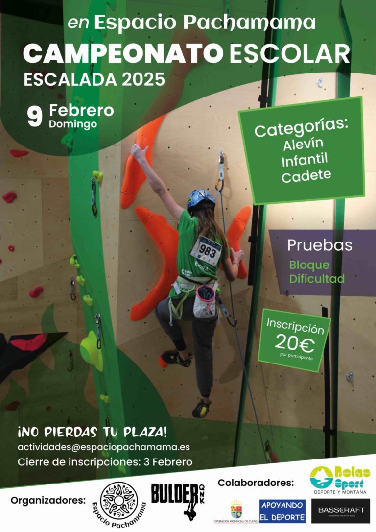 Campeonato Escolar de Escalada 2025 Espacio Pachamama en Cuenca