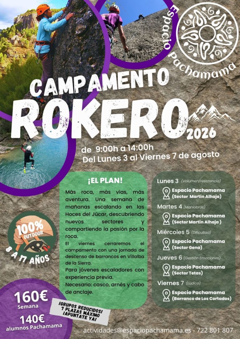Campamento Rokero 2026 en Cuenca con Espacio Pachamama